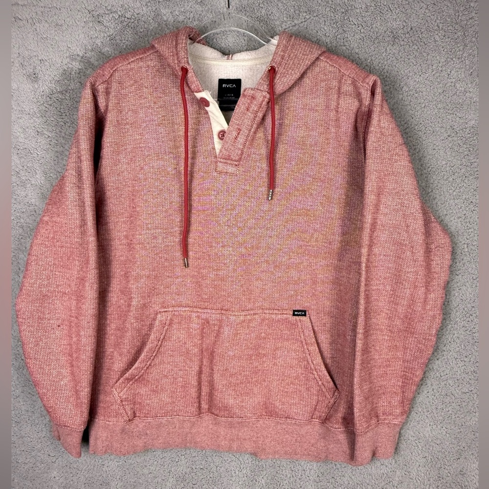 RVCA Red Hooded Sweatshirt large